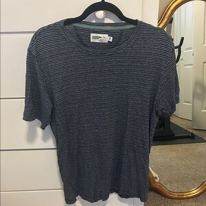 Wellen Navy and White Striped Tencel Tee